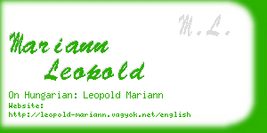 mariann leopold business card